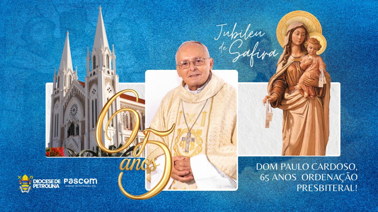 Dom Frei Paulo Cardoso celebra 65 anos de Ordenação Presbiteral; Diocese emite mensagem Dom Frei Paulo Cardoso celebra 65 anos de Ordenação Presbiteral; Diocese emite mensagem